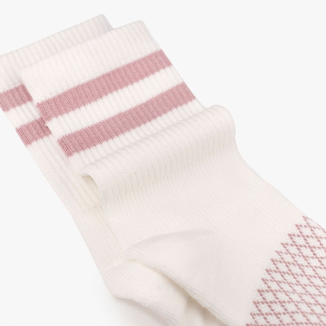 Double Pink Stripes on White