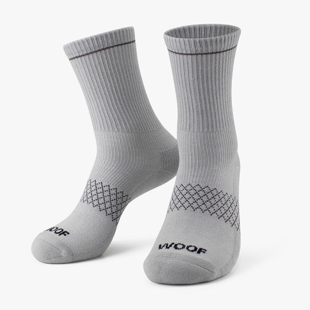 Grey Bamboo  Crew Compression Socks