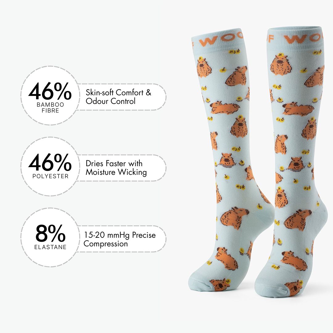 Capybara Bamboo Compression Socks