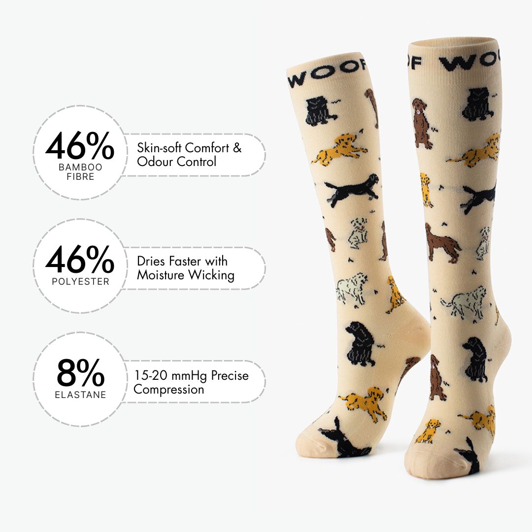 Labradors Bamboo Compression Socks
