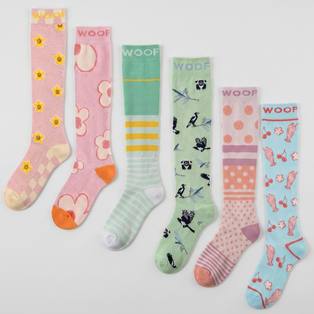 Pattern Party Bamboo Compression Socks 6 Pack